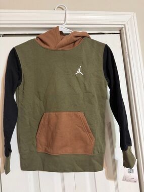 Jordan Olive, Brown & Black Colorblock Pullover Hoodie